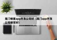 厦门哪里app开发公司好（厦门app开发公司哪家好）